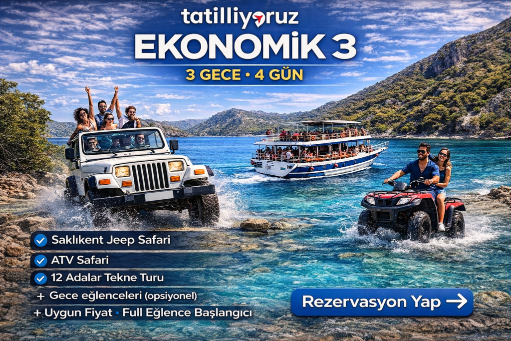 Fethiye Ölüdeniz Ekonomik Tatil Paketi – 3 Gece 4 Gün